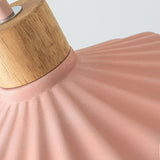 Chic Modern Macaron Cement Scalloped Shade 1-Light Pendant Light