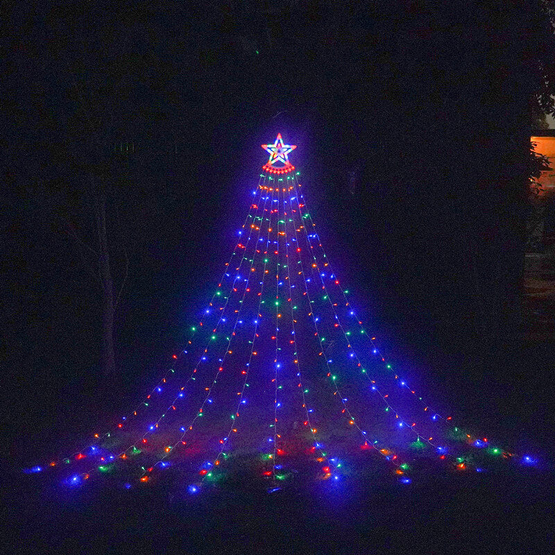 Star Waterfall LED String Lights - Christmas Meteor Shower for Holiday Decor