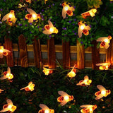 Outdoor Solar Bees LED String Lights - Waterproof Festival & Party Decoration