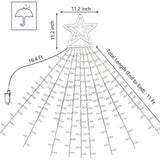 Star Waterfall LED String Lights - Christmas Meteor Shower for Holiday Decor