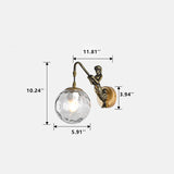Charming Vintage Rustic Mermaid Orb 1-Light Wall Sconce Lamp