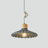 Chic Modern Macaron Cement Scalloped Shade 1-Light Pendant Light