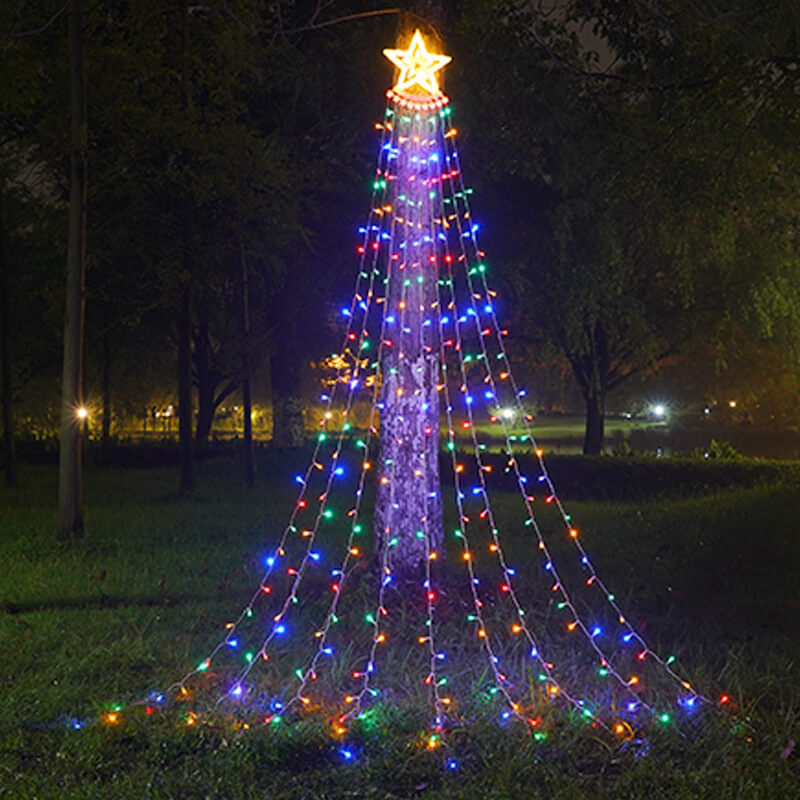 Star Waterfall LED String Lights - Christmas Meteor Shower for Holiday Decor