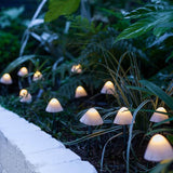 Solar-Powered Outdoor LED Mushroom String Lights for Patio