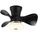 Nordic Macaron Metal LED Ceiling Fan Light – Semi-Flush Mount, Modern Scandinavian Design