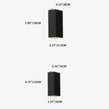 Sleek Modern Rectangular LED Outdoor Wall Sconce Light