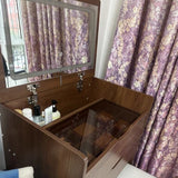Modern Minimalist Rectangular Glass Vanity Table with 3 Drawers – Bedroom Makeup Station