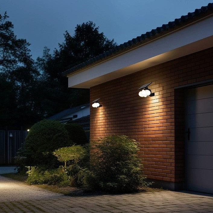 Modern Minimalist Solar LED Wall Sconce - Rectangular-Trapezoidal Design, ABS/PC Housing, Outdoor Garden Lamp