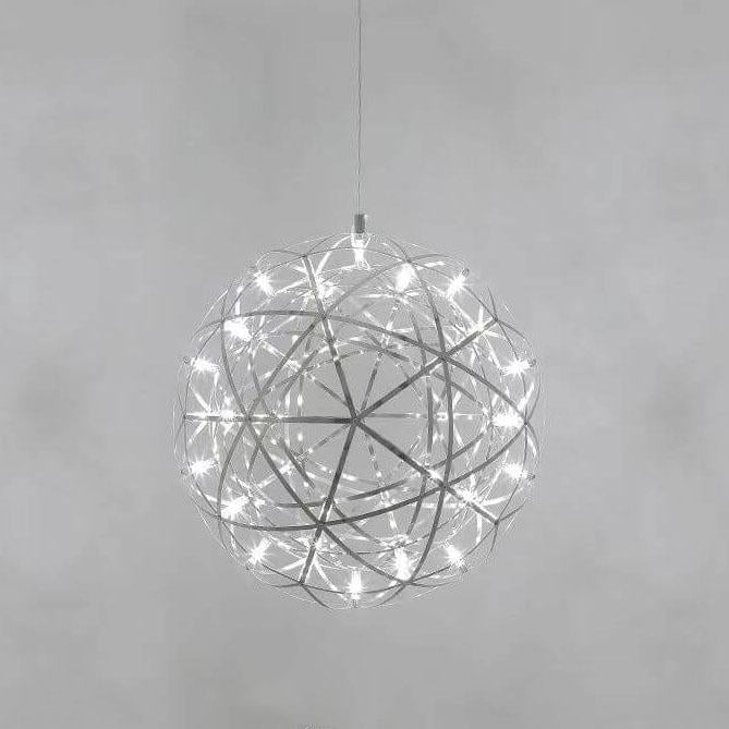 Sleek Modern Globe 12-Light LED Firework Pendant Light