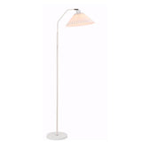 Elegant Minimalist Floor Lamp with Pleated Fabric Shade - 1-Light