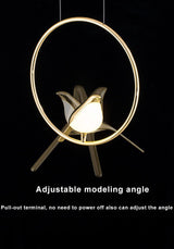 Nordic-Style Bird-Shaped Acrylic LED Chandelier - 1/3/6-Light Options