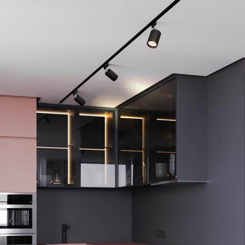 Modern Tubular LED Track Lighting Fixture - Flush Mount, 3/4/5-Light Options