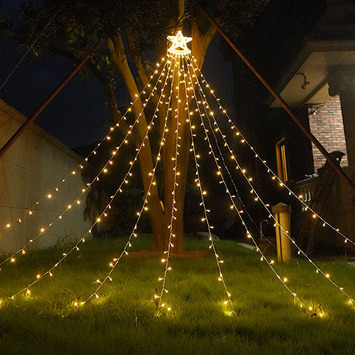 Star Waterfall LED String Lights - Christmas Meteor Shower for Holiday Decor