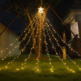 Star Waterfall LED String Lights - Christmas Meteor Shower for Holiday Decor
