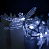 Outdoor Solar Dragonfly LED String Lights - Waterproof Festival & Party Decor
