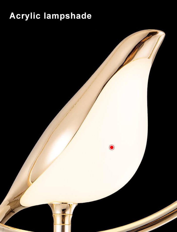 Nordic-Style Bird-Shaped Acrylic LED Chandelier - 1/3/6-Light Options