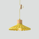 Chic Modern Macaron Cement Scalloped Shade 1-Light Pendant Light