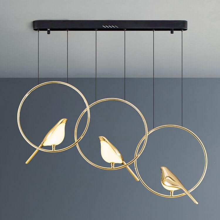 Nordic-Style Bird-Shaped Acrylic LED Chandelier - 1/3/6-Light Options