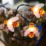 Outdoor Solar Bees LED String Lights - Waterproof Festival & Party Decoration