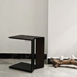 Sleek Modern Minimalist Ash Wood Side Table — Triangle-Rectangle Design for Living Room