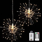 Fireworks Dandelion Copper Wire LED Light with 120/200 LEDs - Battery, USB & Solar Powered Decorative Light