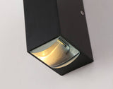 Sleek Modern Aluminum Outdoor Patio Dual-Headed LED Wall Sconce Lamp