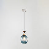 Nordic Gradient Glass Orb Chandelier - 3-Light Modern Pendant