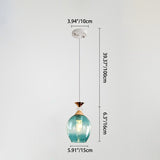 Nordic Gradient Glass Orb Chandelier - 3-Light Modern Pendant