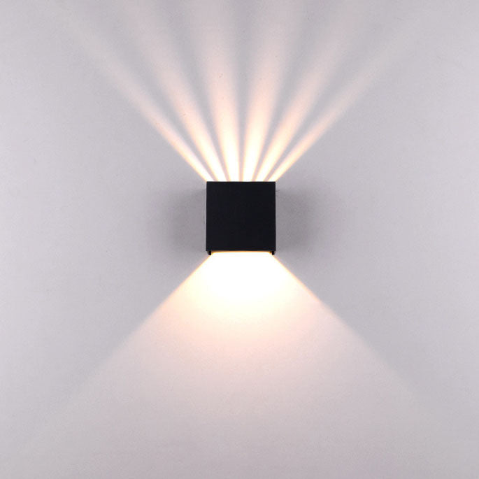 Sleek Modern Solid-Color Aluminum Square LED Outdoor Wall Sconce – Waterproof, Energy-Efficient Outdoor Lighting