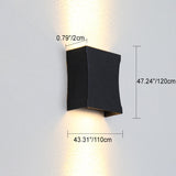 Sleek Modern Outdoor LED Wall Sconce Lamp — Waterproof Square-Column Design