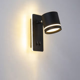 Nordic Minimalist Square LED Reading Wall Sconce with Rotatable Spotlight