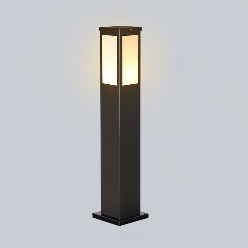 Chic Modern Solar Lawn Square Column Outdoor Waterproof Path Light