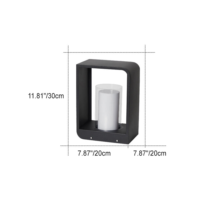 Modern Minimalist Square-Frame LED Landscape Light - Waterproof Stainless Steel & Acrylic for Outdoor Patio & Lawn