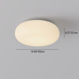 Sleek Modern Minimalist Oval Iron LED Flush Mount Ceiling Light with PE Finish for Bedroom