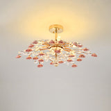 Modern Luxury Rose Iron & Ceramic Crystal Chandelier – 6/7/8-Light Options