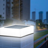 Modern Solar Flat-Square Fence Post Light - Waterproof Landscape Lighting