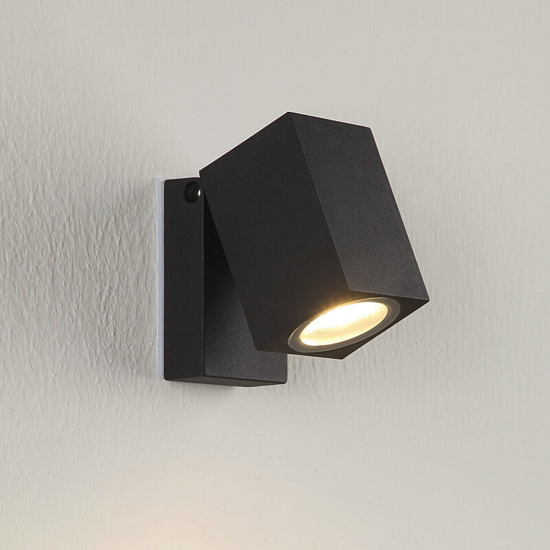 Modern Outdoor Waterproof Square LED Spotlight with Adjustable Angle – Garden Wall Sconce Lamp