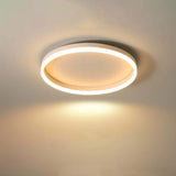 Nordic Minimalist Circular Ring LED Flush Mount Ceiling Light with Iron & Acrylic