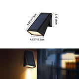 Modern Minimalist Solar LED Wall Sconce - Rectangular-Trapezoidal Design, ABS/PC Housing, Outdoor Garden Lamp