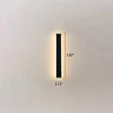 Sleek Minimalist Outdoor Solar LED Rectangular Strip Wall Sconce Lamp - Waterproof Patio Lighting