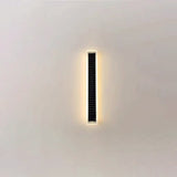 Sleek Minimalist Outdoor Solar LED Rectangular Strip Wall Sconce Lamp - Waterproof Patio Lighting