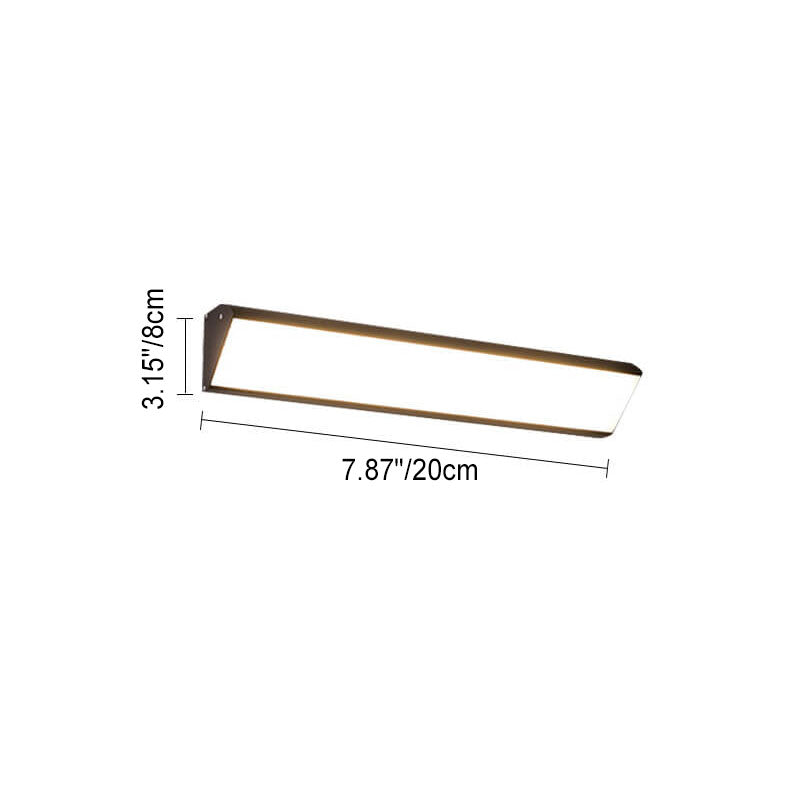 Sleek Modern Outdoor LED Wall Sconce Lamp - Long-Bar Aluminum & Acrylic, Waterproof