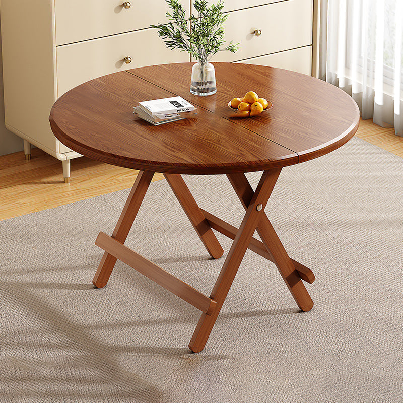 Sleek Contemporary Scandinavian Round Dining Table with MDF Top and Steel Base — Seats 4