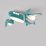 Nordic-Style Kids Cartoon Airplane LED Flush Mount Ceiling Light - Wrought Iron