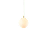 Nordic Minimalist White Orb 1-Light Pendant Lamp