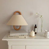 Sleek Contemporary Solid Wood Pleated Semi-Circle 1-Light Wall Sconce Lamp