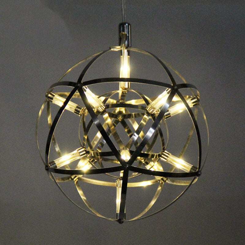 Sleek Modern Globe 12-Light LED Firework Pendant Light