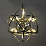 Sleek Modern Globe 12-Light LED Firework Pendant Light