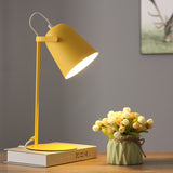 Nordic Macaron-Colored Iron Bucket Table Lamp with Creative 1-Light Design
