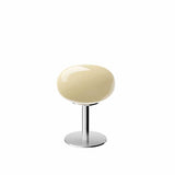 Elegant Nordic Vintage Cream Round Glass 1-Light Table Lamp